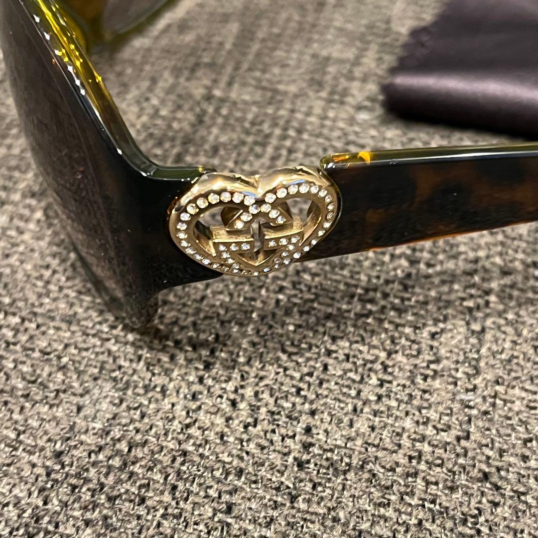 GUCCI サングラス GG3530 ラブリーハート ラインストーン ベッコウ