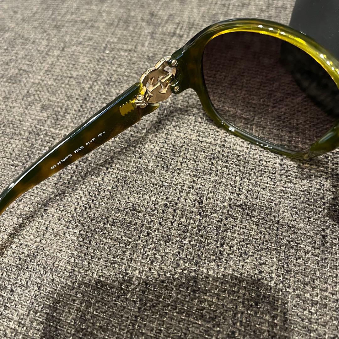 GUCCI サングラス GG3530 ラブリーハート ラインストーン ベッコウ