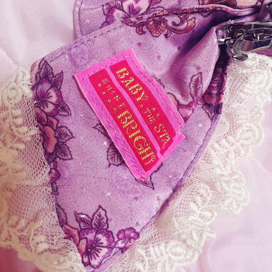 【美品】BABY, ジャンパースカート＆リボンバレッタ ラベンダー　JSK
