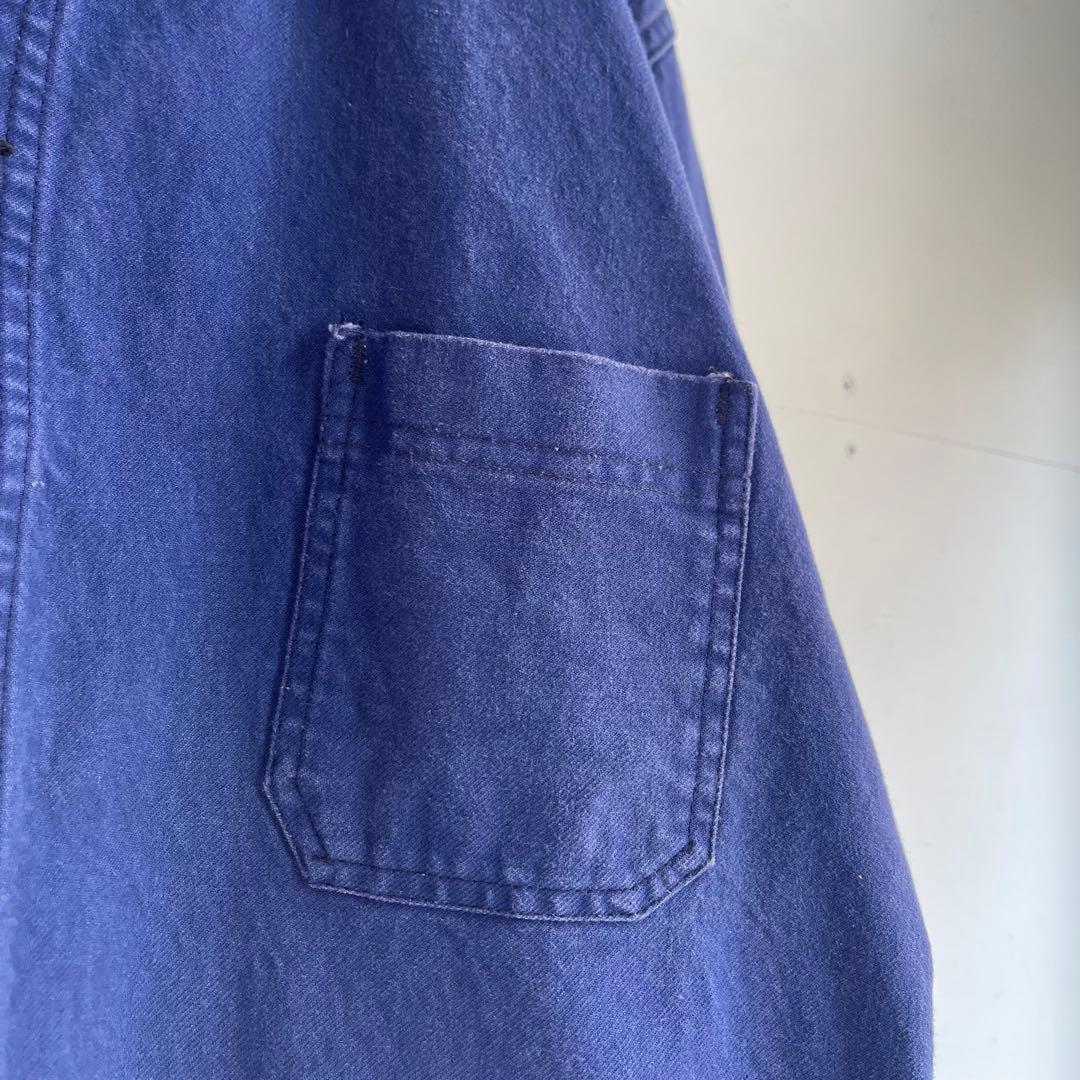 70s フレンチ カバーオール ヴィンテージ ユーロ ワークジャケット 古着