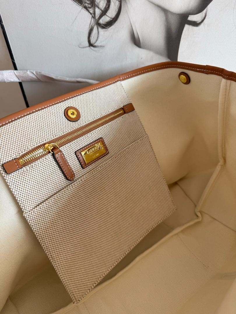 Lauren Ralph Lauren トートバッグ ベージュ 新品 大容量
