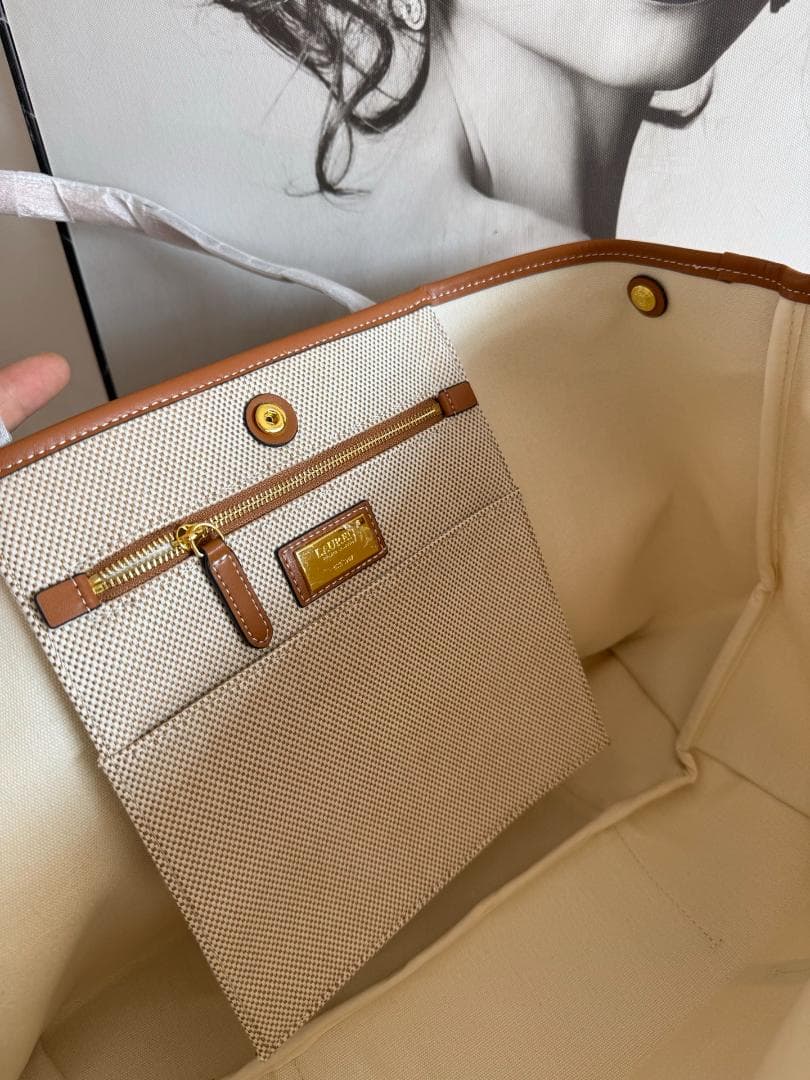 Lauren Ralph Lauren トートバッグ ベージュ 新品 大容量