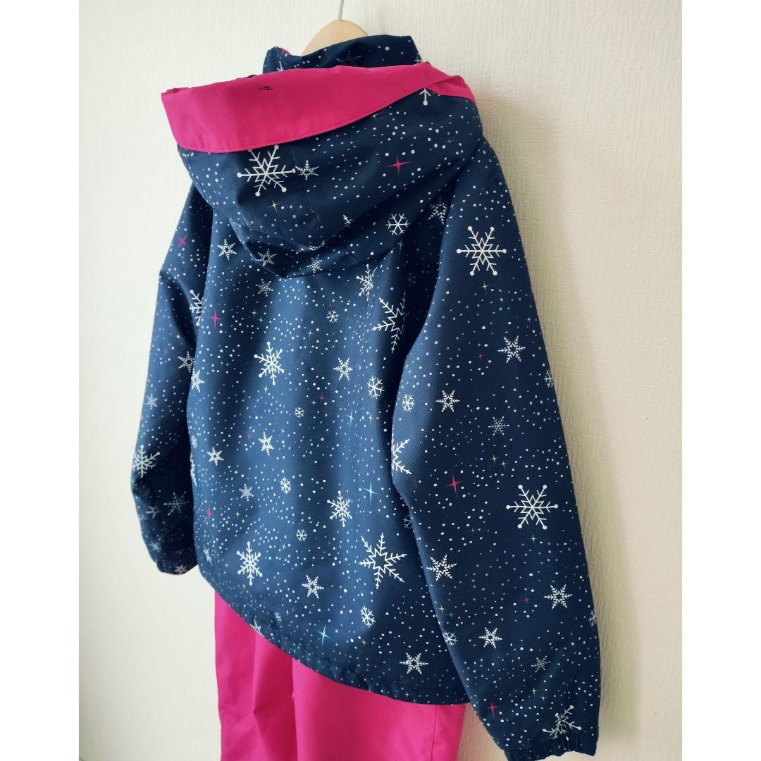 美品 Phenixスキーウェア 上下 女の子140 130 雪結晶☆紺ピンク