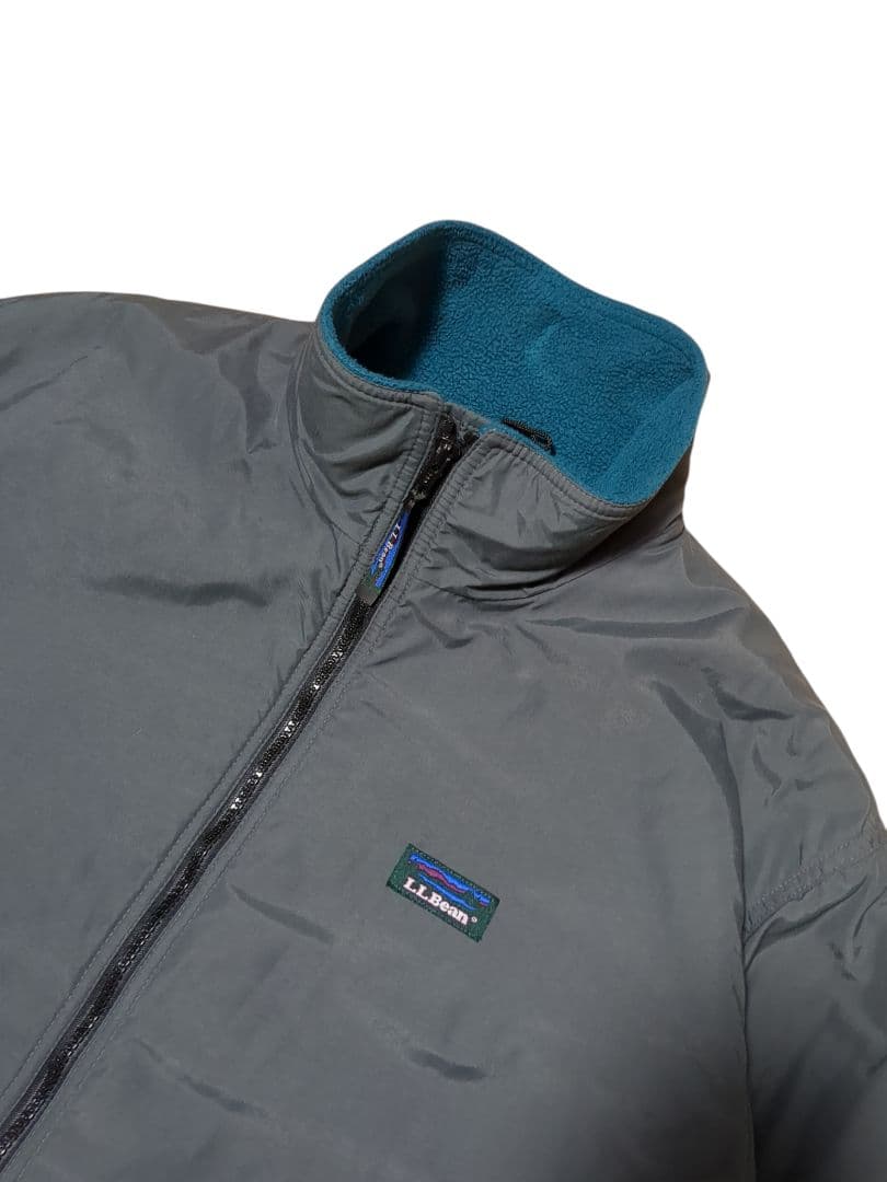 名作 L.L.Bean ウォームアップジャケット グリーン XL相当 裏フリース