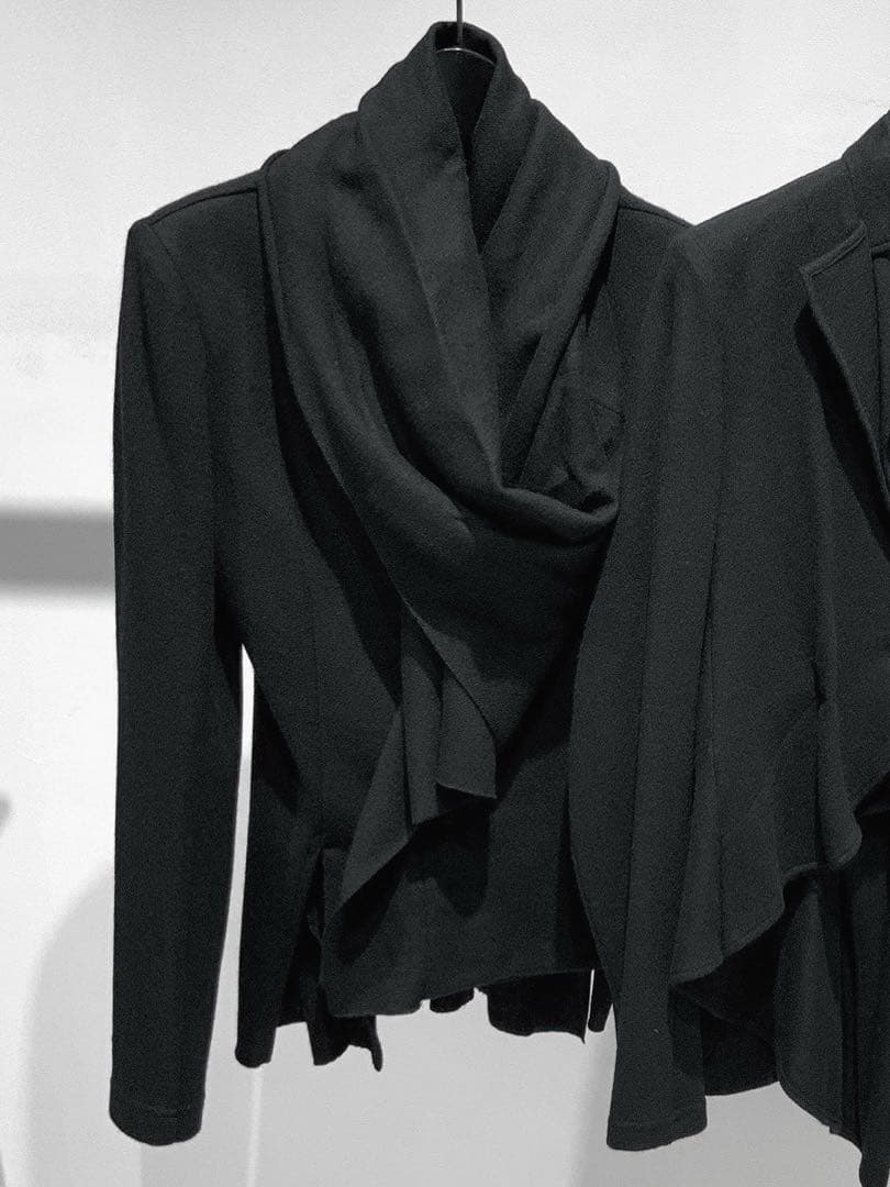 yohjiyamamoto　ストール ディテール ジャケット　ウール　２