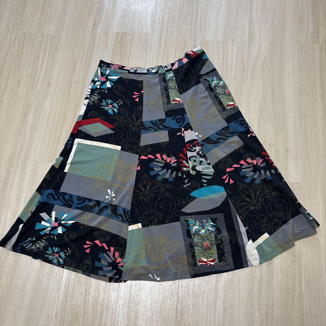 希少 ケンゾー KENZO 総柄 フレアロングスカート　M ヴィンテージ 花
