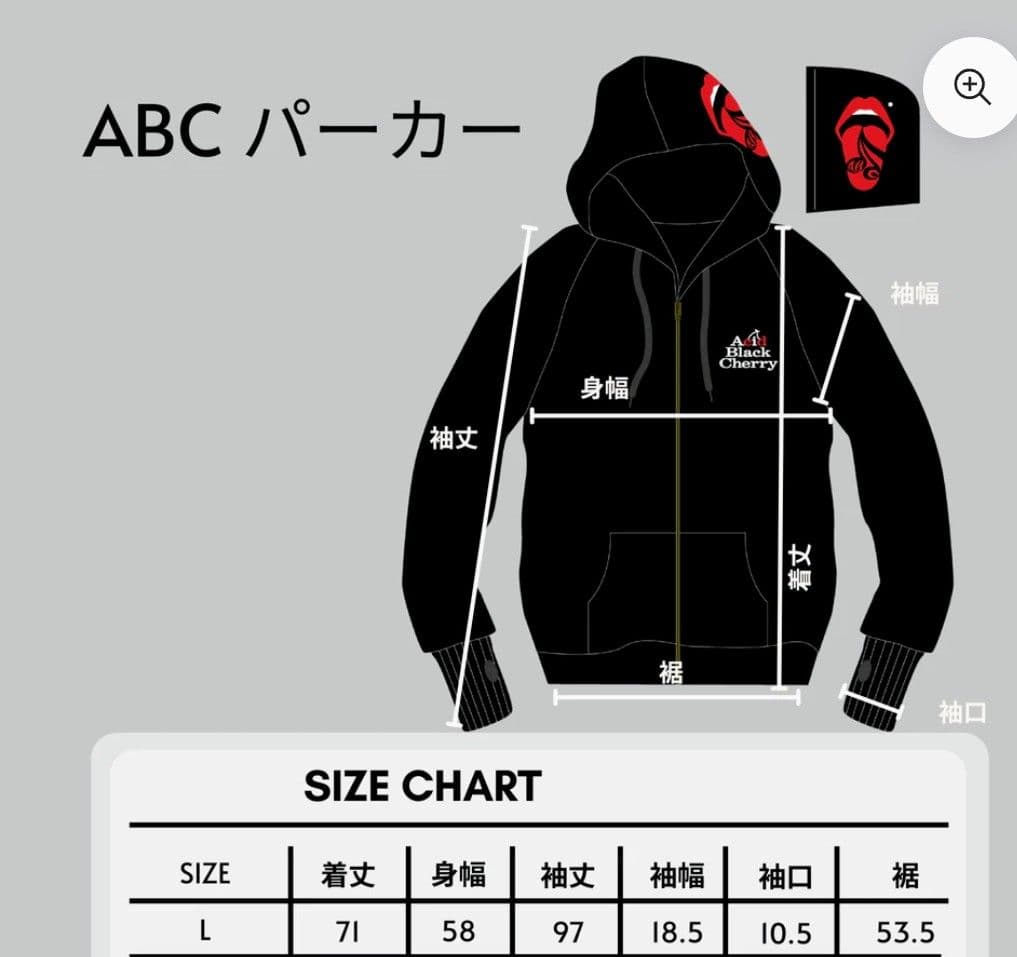 【12時までのご購入で本日発送】Acid Black Cherry パーカー