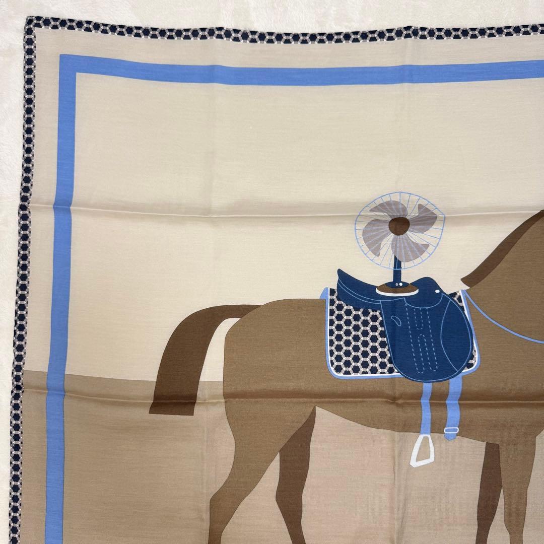 未使用品☆ HERMES エルメス カレH カレ65 サーフィン ファン　箱付き