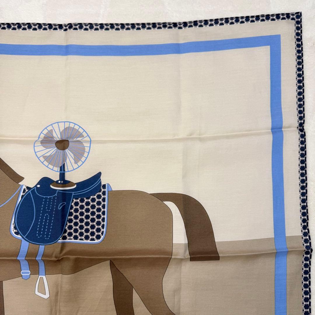 未使用品☆ HERMES エルメス カレH カレ65 サーフィン ファン　箱付き