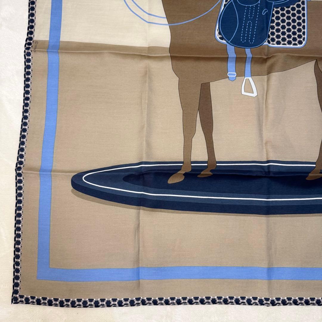 未使用品☆ HERMES エルメス カレH カレ65 サーフィン ファン　箱付き