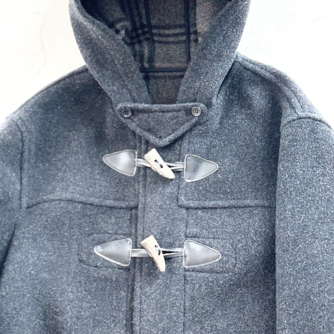 美品 ヴァンヂャケット ダッフルコート L グレー 裏地チェック トグル メンズ