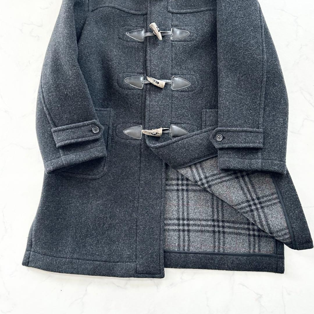 美品 ヴァンヂャケット ダッフルコート L グレー 裏地チェック トグル メンズ