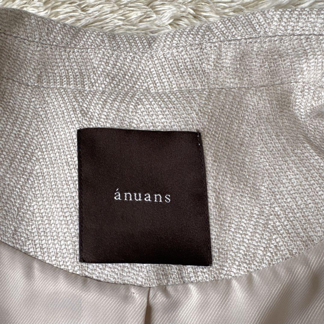 完売品☆anuans アニュアンス　ヘリンボーンリネンジャケット （BEIGE）
