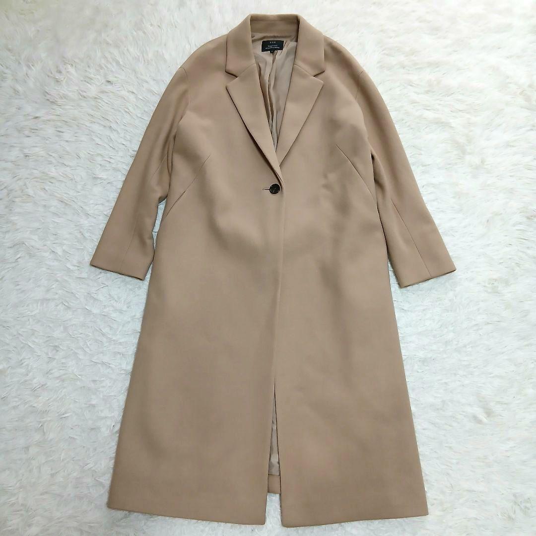 【23区】ソフトコンプレストスムースコート　チェスターコート ベージュ