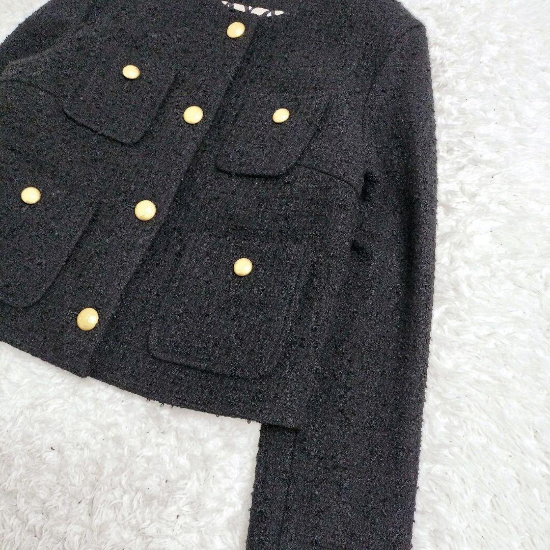 人気完売品✨ドレステリア　現行　ノーカラー　ジャケット　モヘヤ　金ボタン