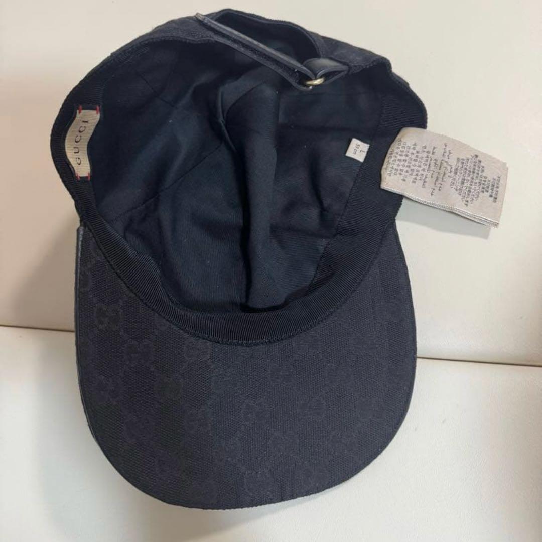GUCCI キャップ　GGキャンバス　ベースボールキャップ L