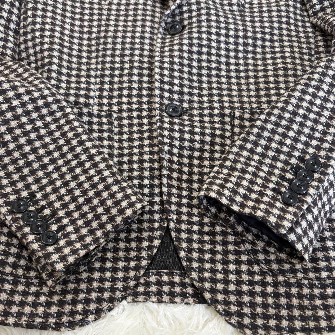 極美品】ZARA ストレッチ テーラードジャケット 千鳥格子 L相当 春コーデ