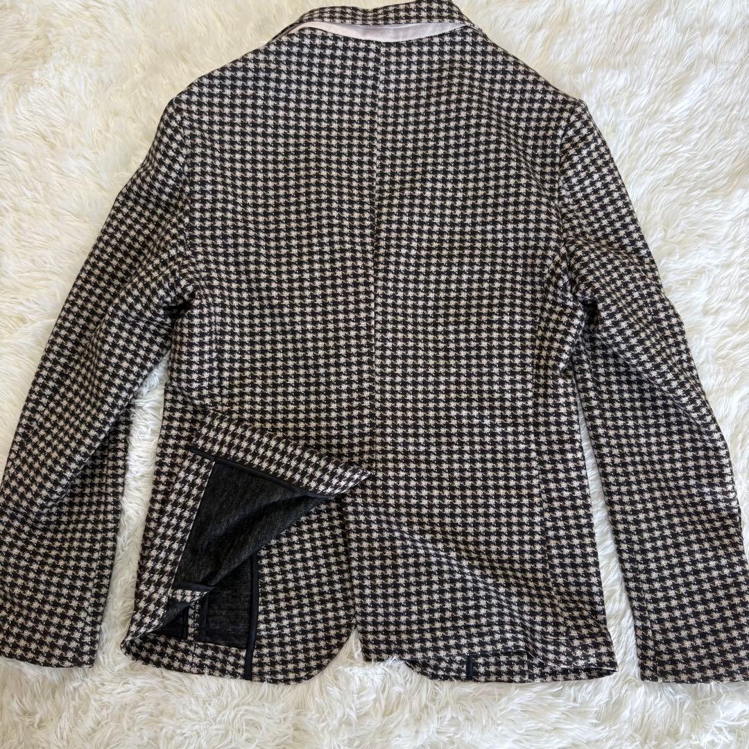 極美品】ZARA ストレッチ テーラードジャケット 千鳥格子 L相当 春コーデ
