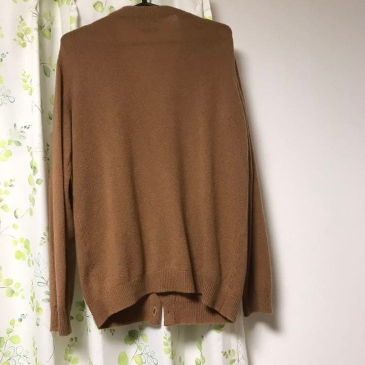 ヒルトン カシミヤ カーディガン キャメルカラー