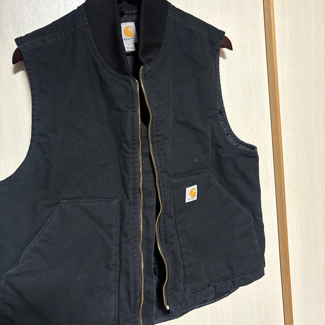 00s Carhartt ダッグベスト　ブラック　v-01