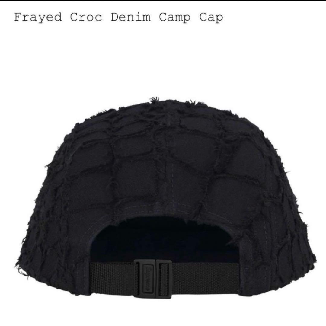【新品】 Supreme Frayed Croc Denim Camp Cap