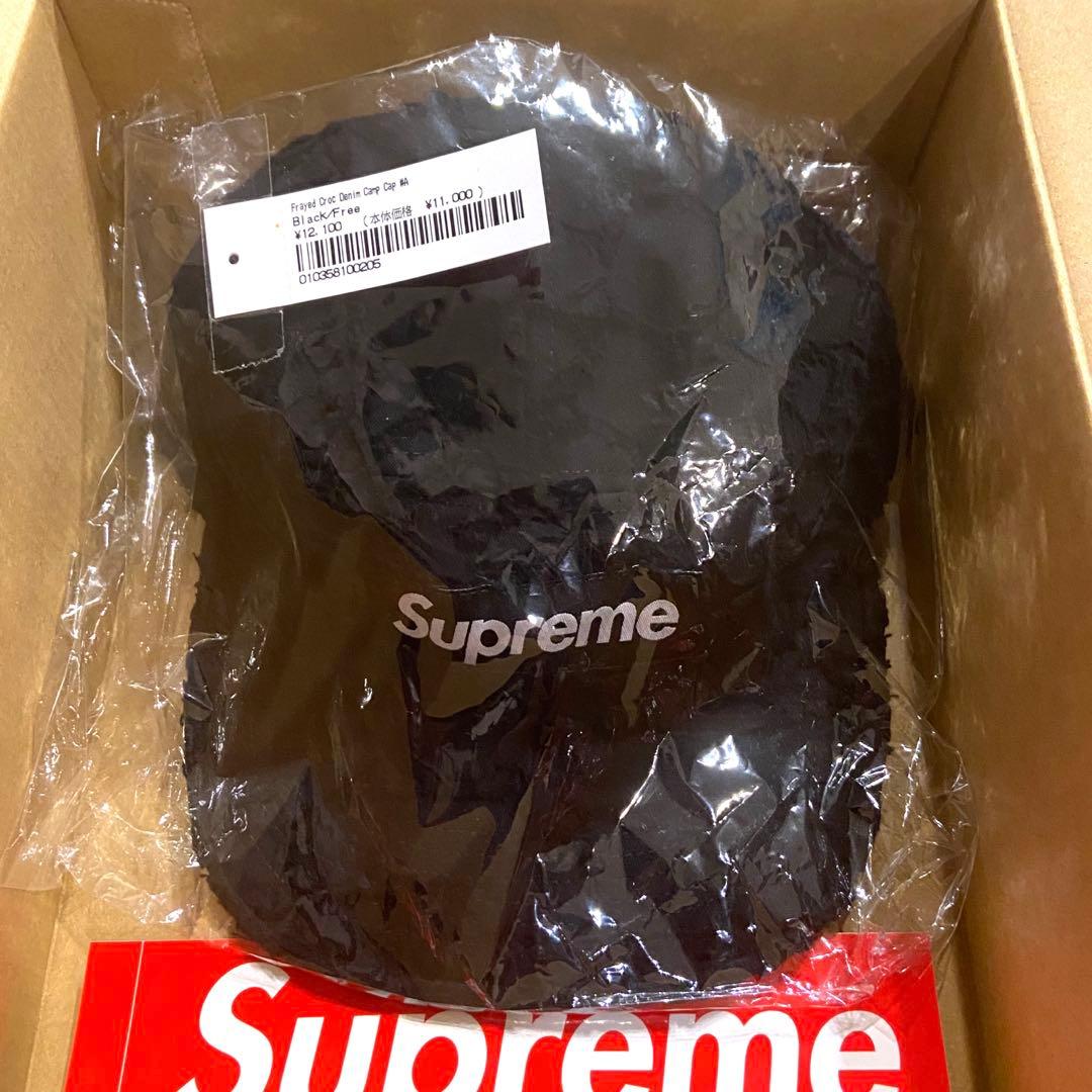 【新品】 Supreme Frayed Croc Denim Camp Cap