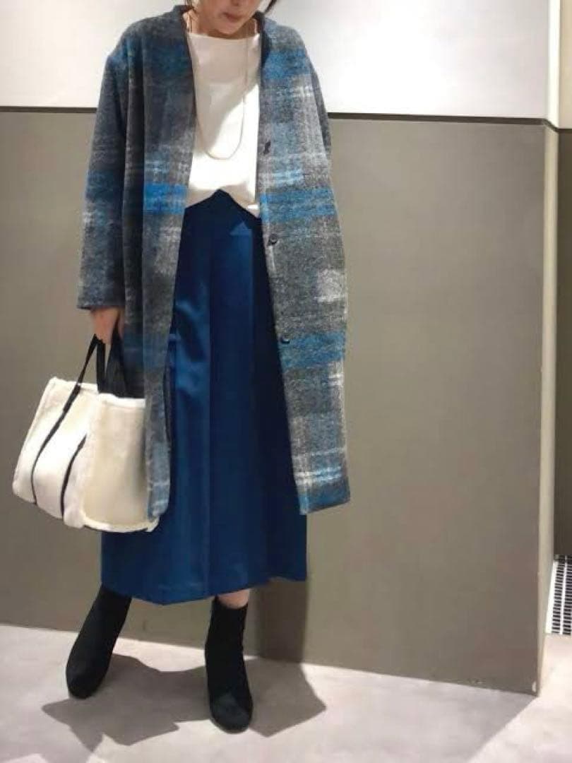 美品 ガリャルダガランテ ツイードチェックコート 伊生地 ARDITES 綺麗色