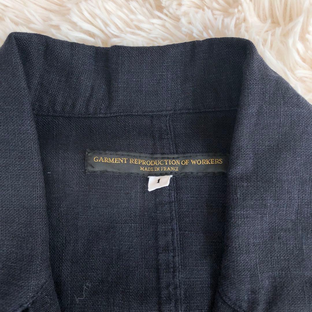 GARMENT REPRODUCTION OF WORKERSリネンジャケット紺