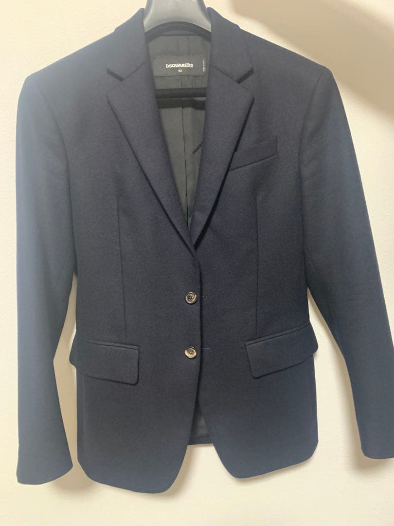 美品　DSQUARED2 ネイビー テーラードジャケット 42 ディースク