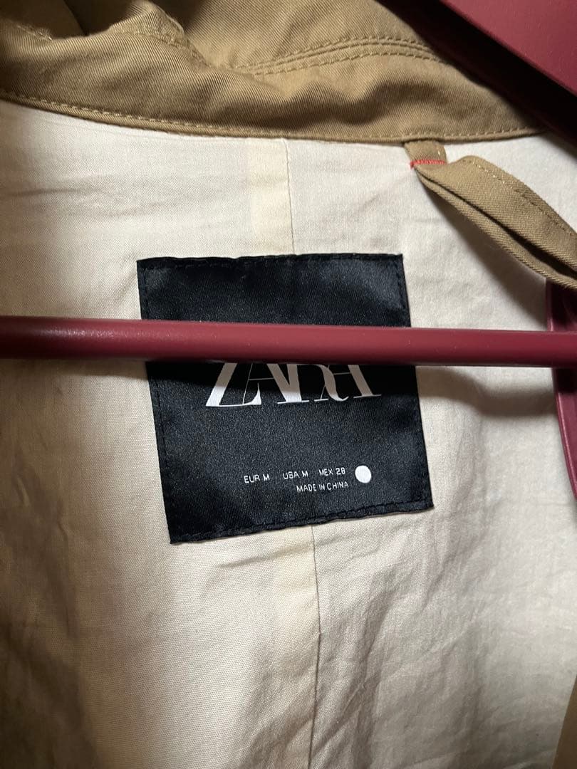 ZARA フード付きショートトレンチコート