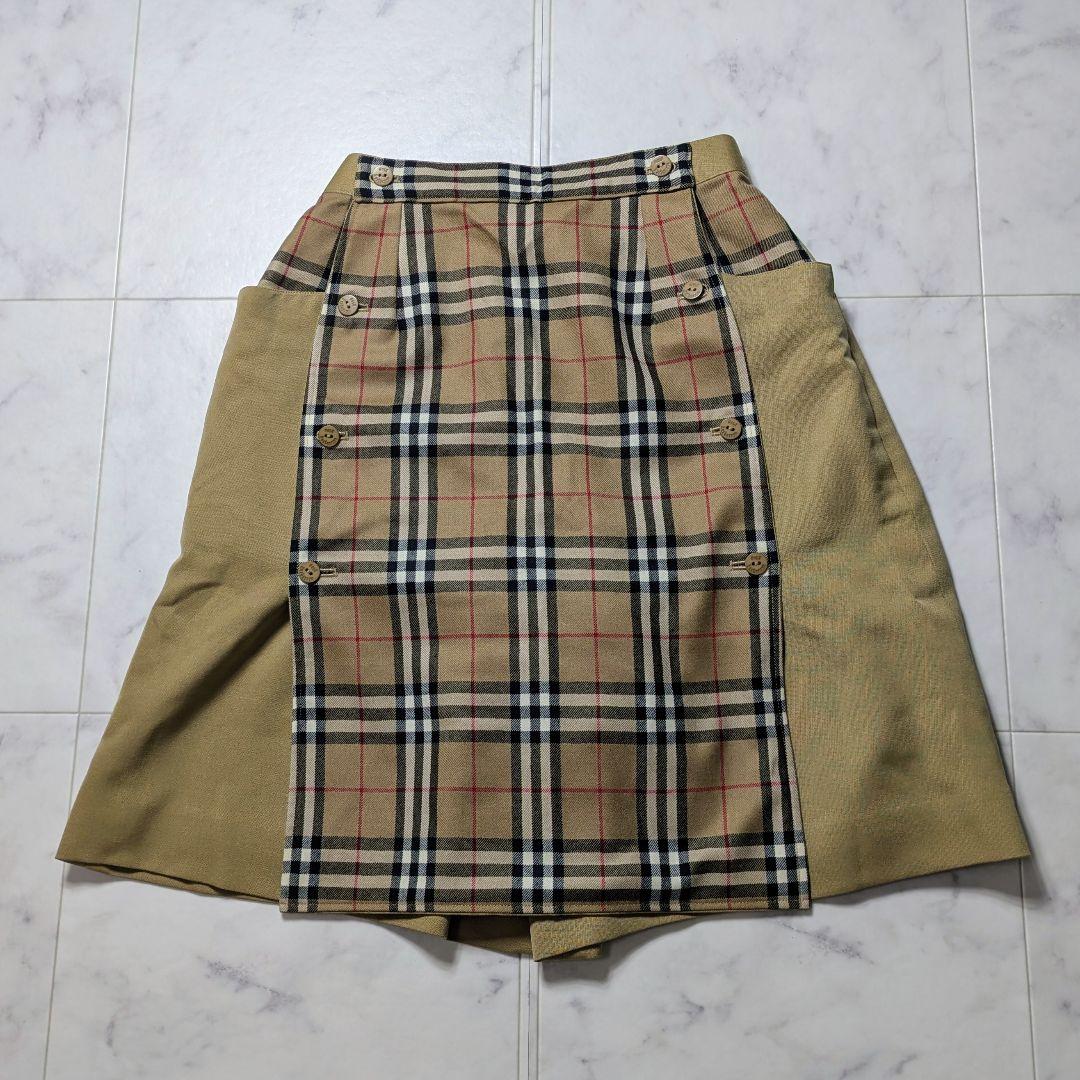 【美品】バーバリー キュロット ノバチェック リバーシブル M