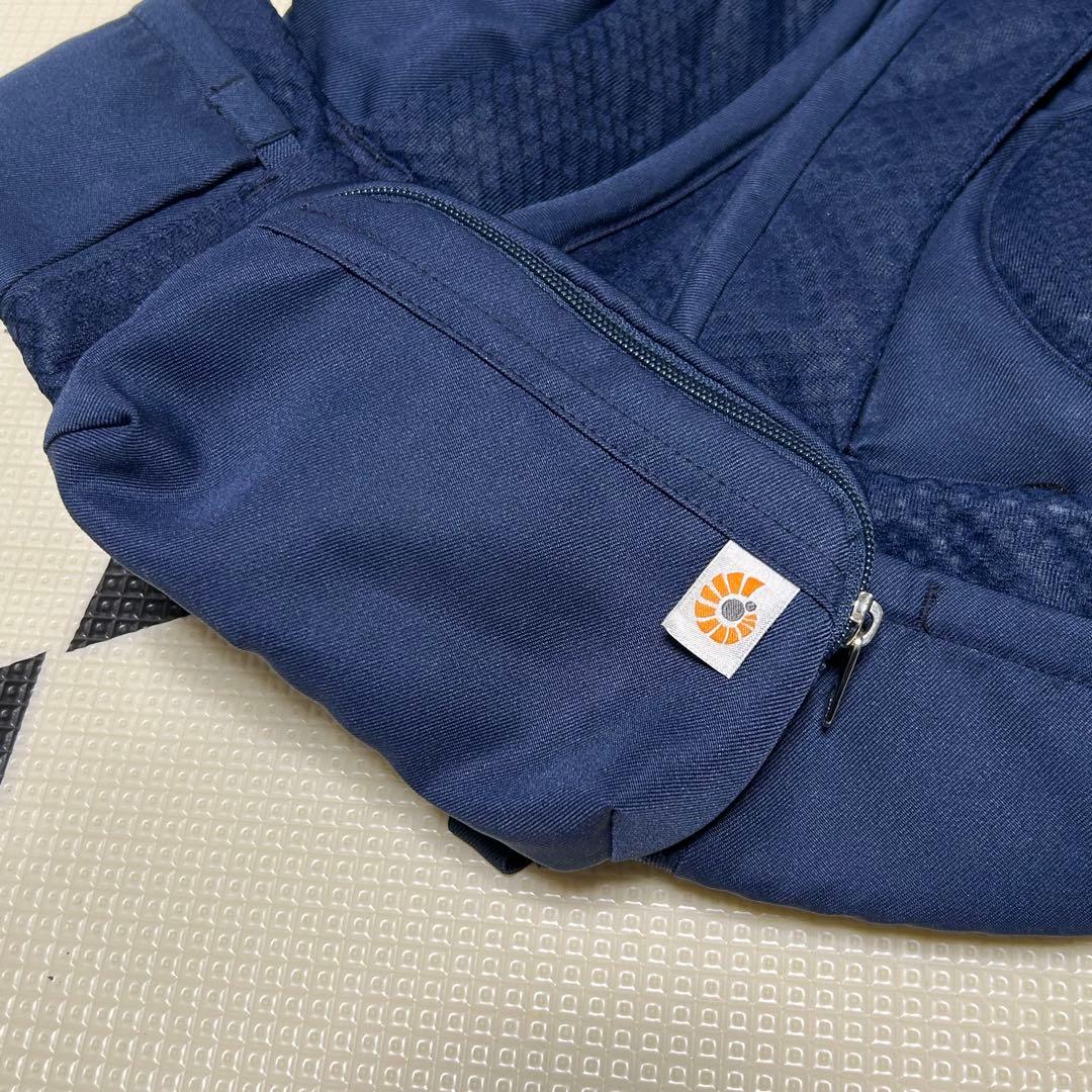 【美品】エルゴベビー オムニ ブリーズ ポーチ付 ミッドナイトブルー