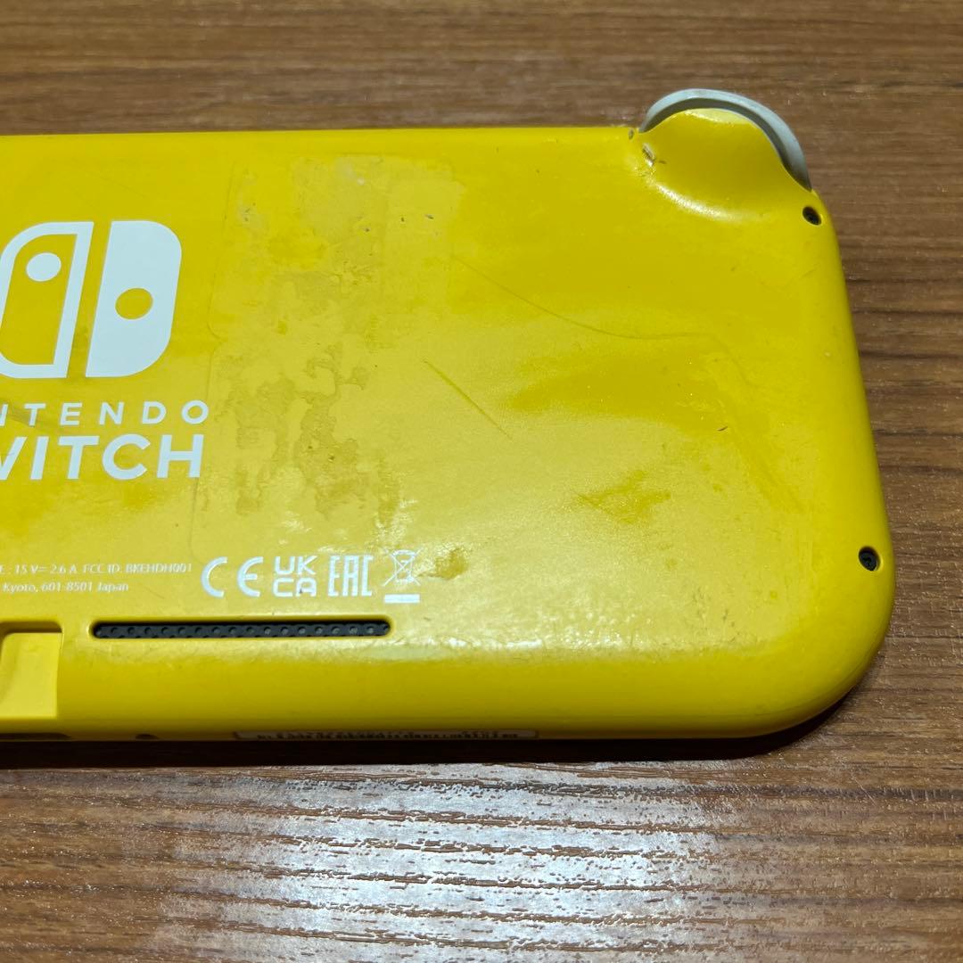 Nintendo Switch Lite イエロー 画面ひび割れあり