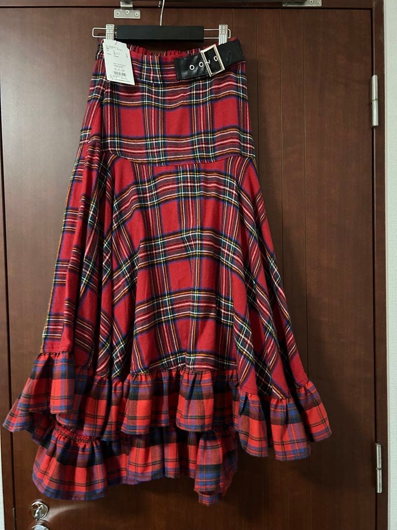 新品・未使用【jouetie】クレイジーチェックフリルスカート