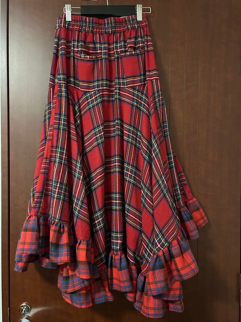 新品・未使用【jouetie】クレイジーチェックフリルスカート