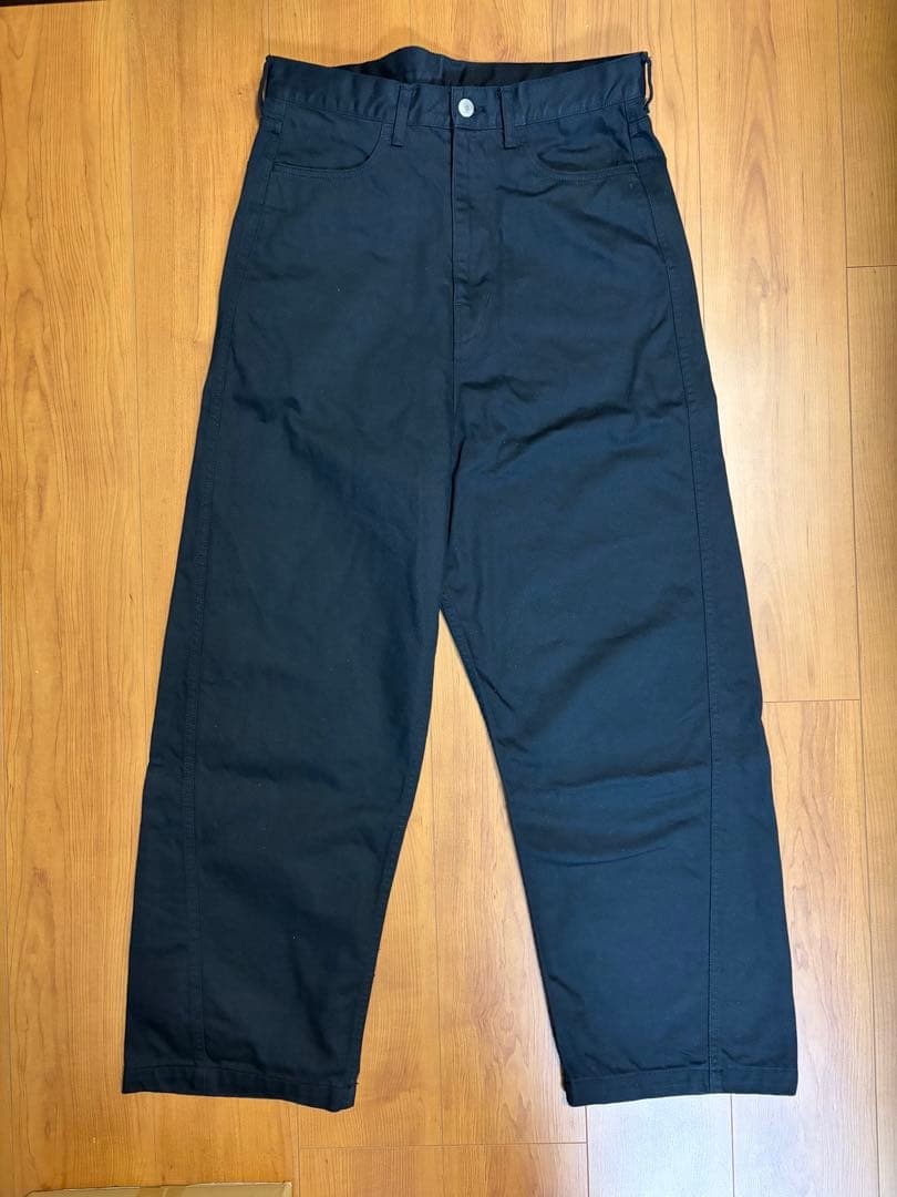 【屋内試着のみ美品】ORCIVAL コットンブラックデニム　ワイドバギーパンツ