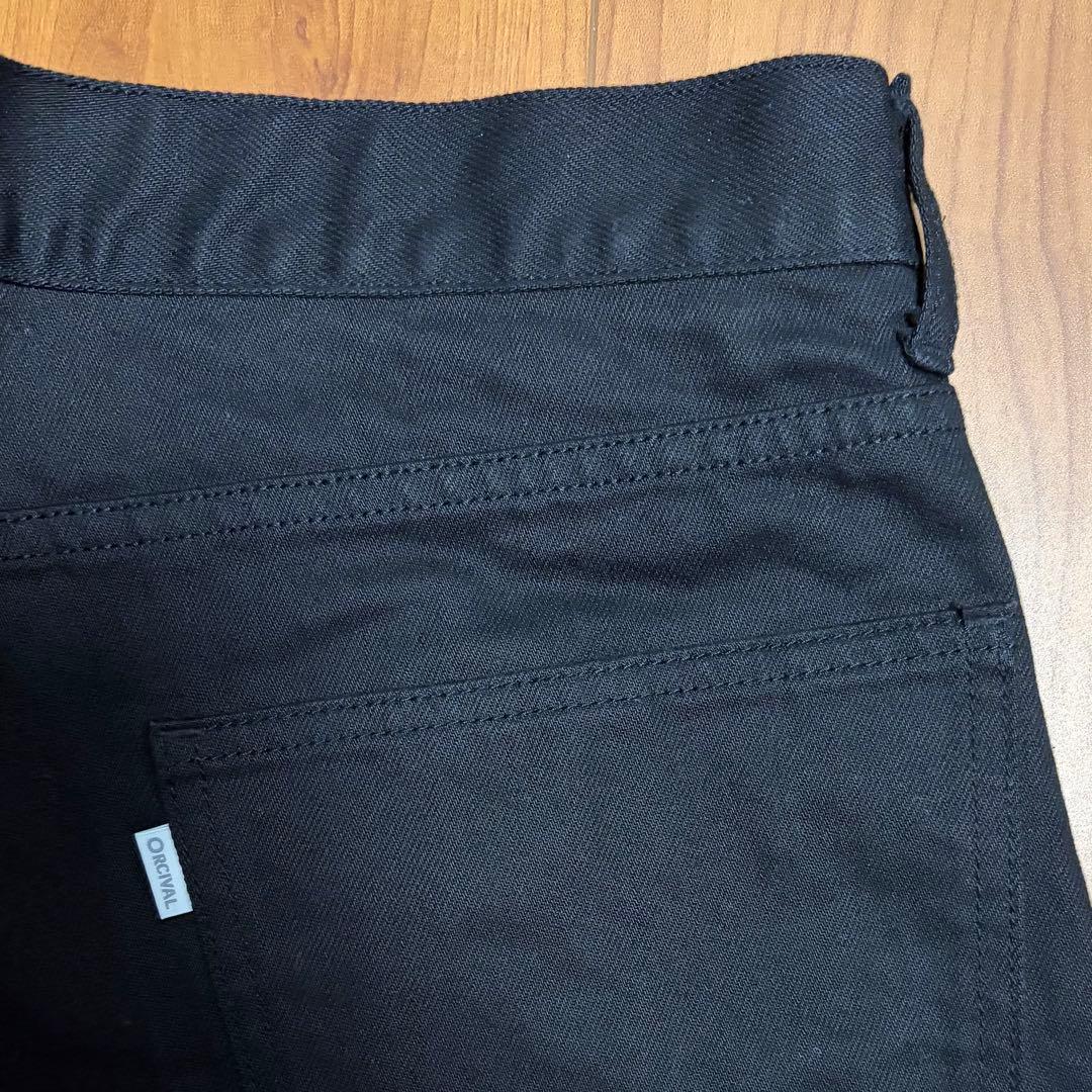 【屋内試着のみ美品】ORCIVAL コットンブラックデニム　ワイドバギーパンツ