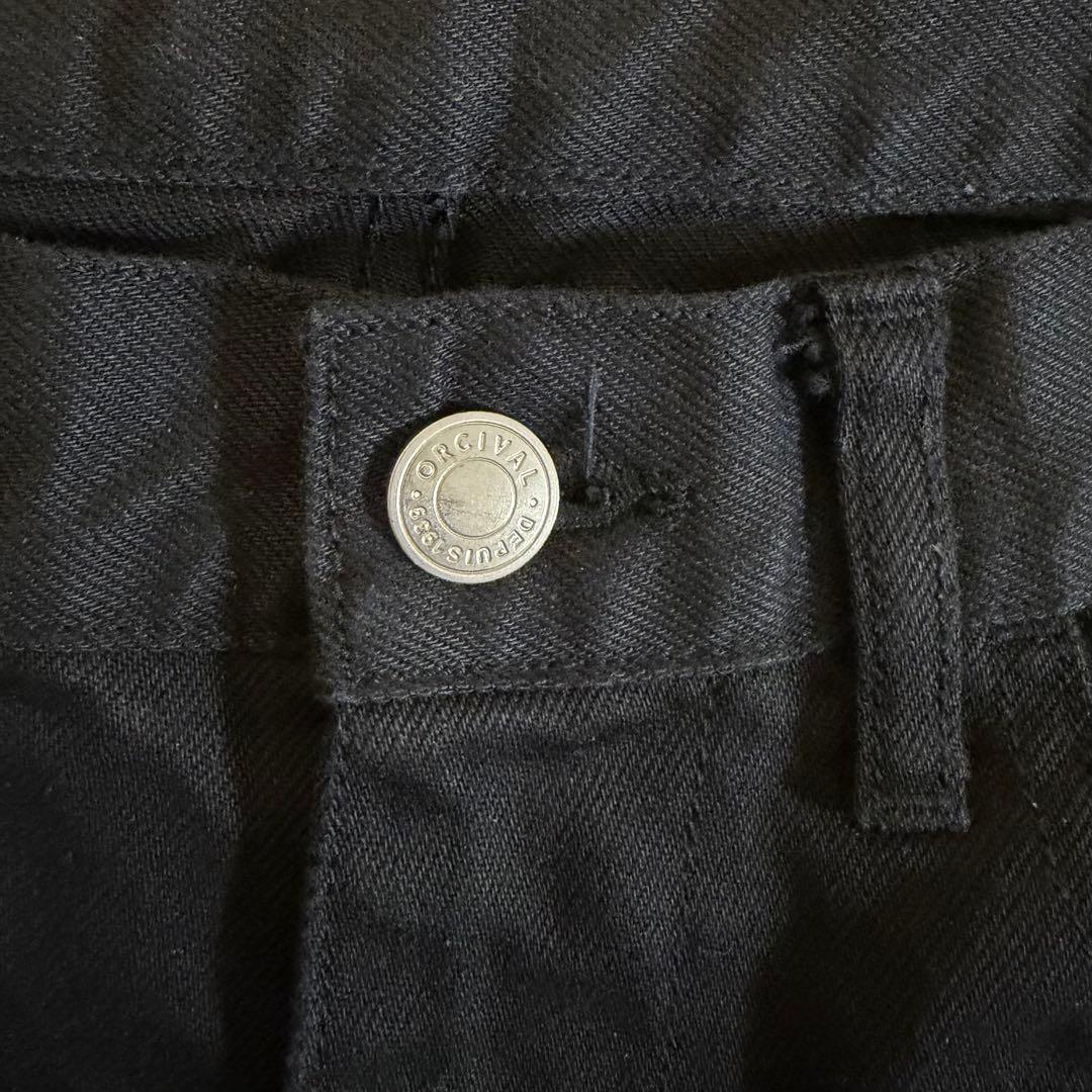 【屋内試着のみ美品】ORCIVAL コットンブラックデニム　ワイドバギーパンツ
