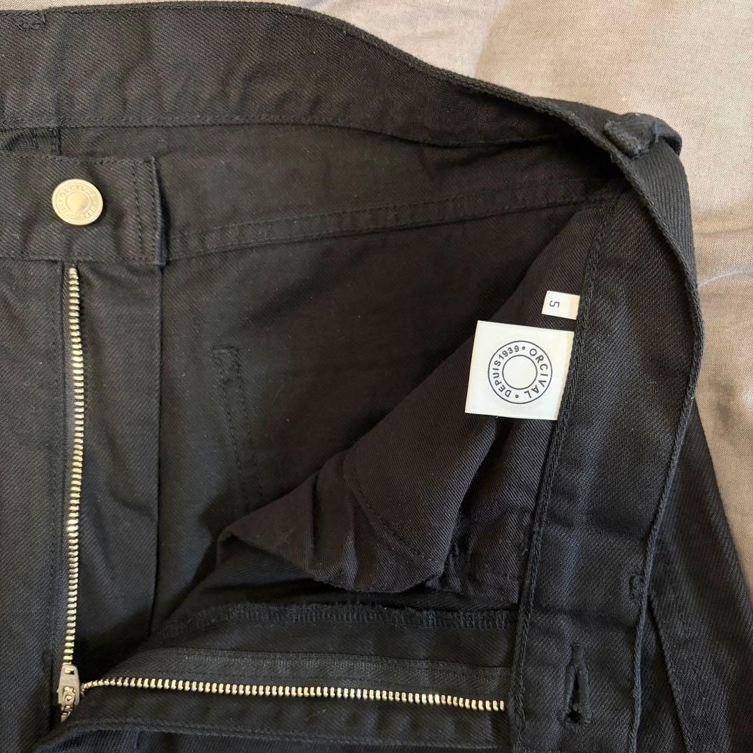 【屋内試着のみ美品】ORCIVAL コットンブラックデニム　ワイドバギーパンツ