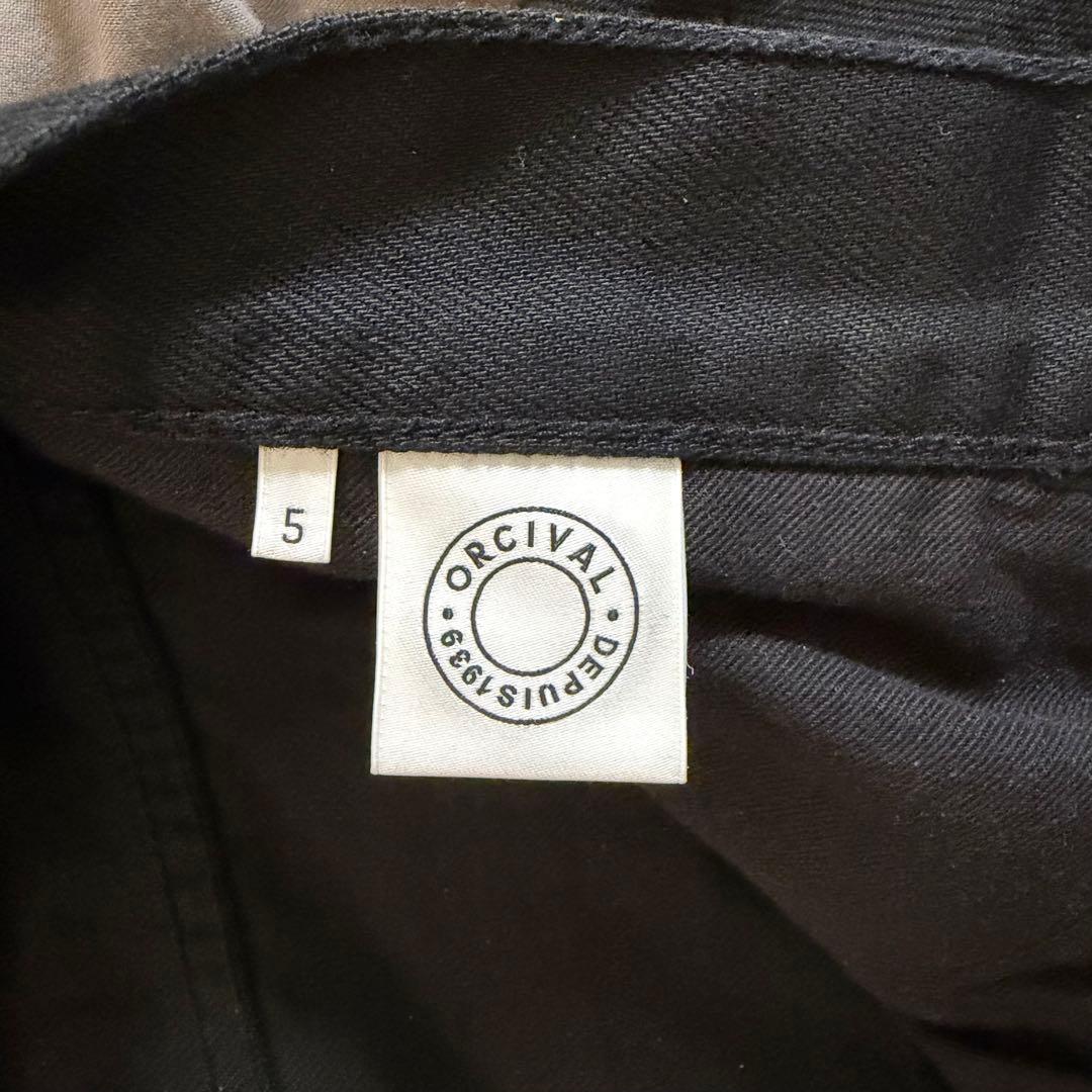 【屋内試着のみ美品】ORCIVAL コットンブラックデニム　ワイドバギーパンツ