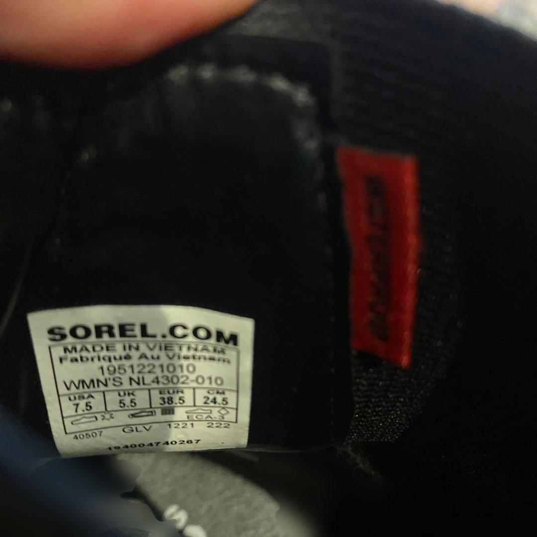 SOREL ブラック サイドゴアブーツ　24.5センチ