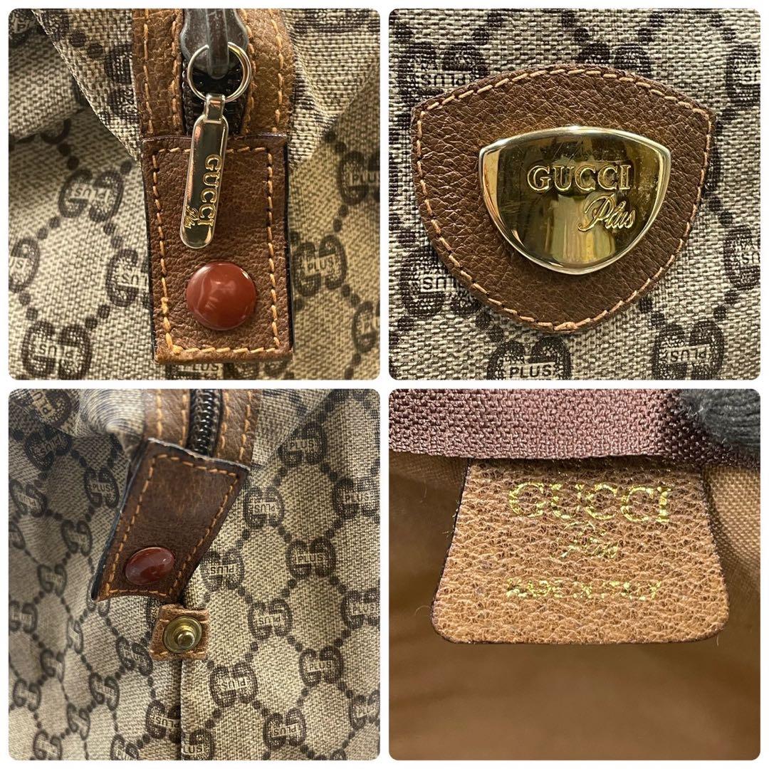 【美品】GUCCI グッチ　ボストンバッグ　GGスプリーム　グッチプラス　大容量