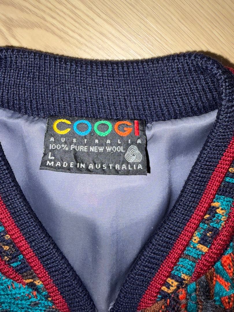希少 90s COOGI ブルゾン ジャケット 3Dニット
