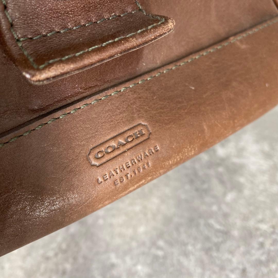 COACH コーチ ボストンバッグ 2way オールレザー　5404 ブラウン