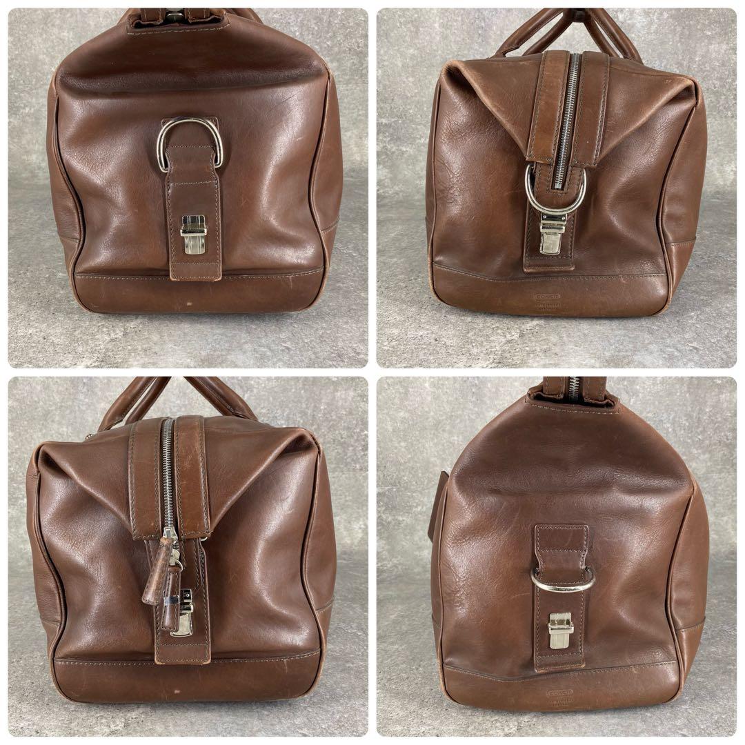 COACH コーチ ボストンバッグ 2way オールレザー　5404 ブラウン