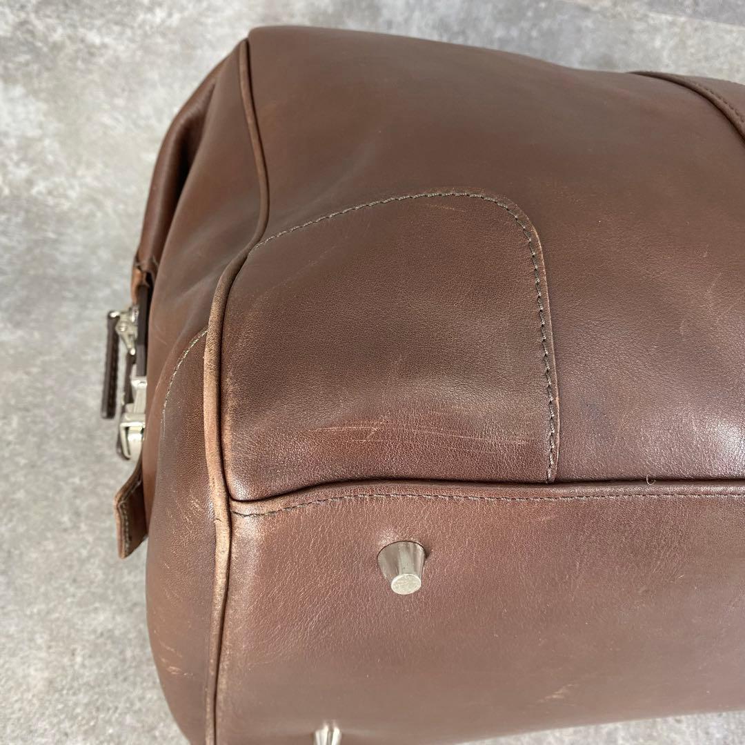 COACH コーチ ボストンバッグ 2way オールレザー　5404 ブラウン