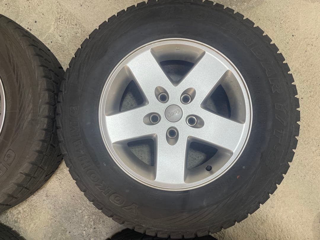 近隣格安配送❗️直接引取可 jeep純正ホイール 4本 スタッドレスタイヤ付