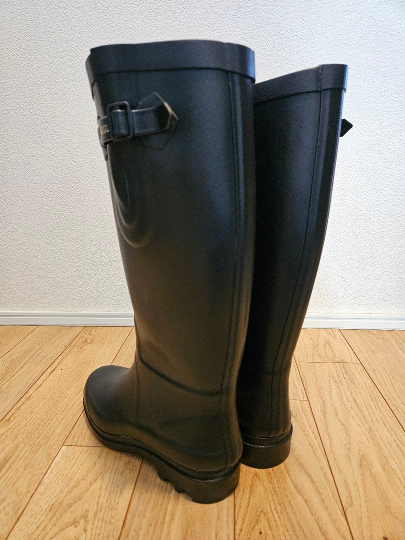 AIGLE エーグル 黒 長靴 レインブーツ 37 23.5cm