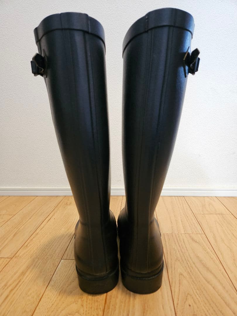 AIGLE エーグル 黒 長靴 レインブーツ 37 23.5cm