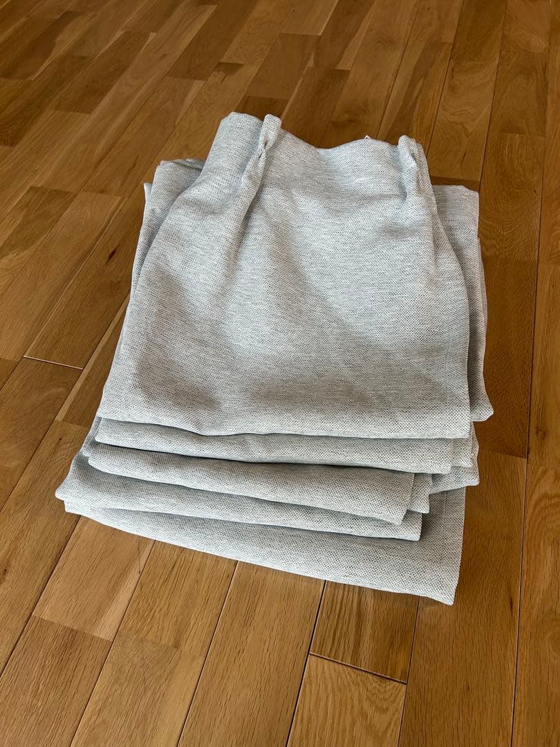 やまさん専用　　防炎カーテン　無印良品　ライトグレー　5枚セット